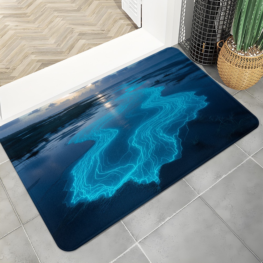 Office Tech And Space - Tapete de entrada abstrato Topo com