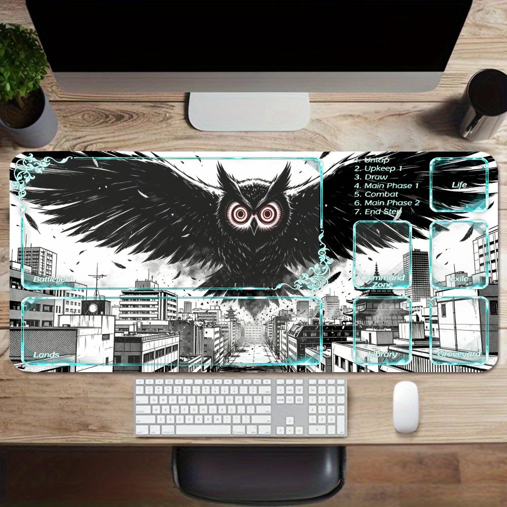 Office Tech Desk - Mousepad City Dark Beast com borda