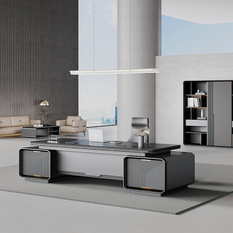 Office Tech Design - -Mesa de madeira de luxo moderna,