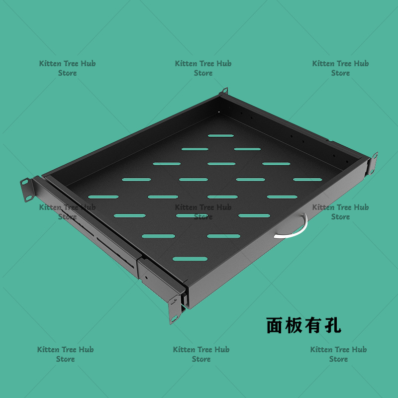 Server Rack Shelf - Bandeja de Teclado Deslizante 1U para