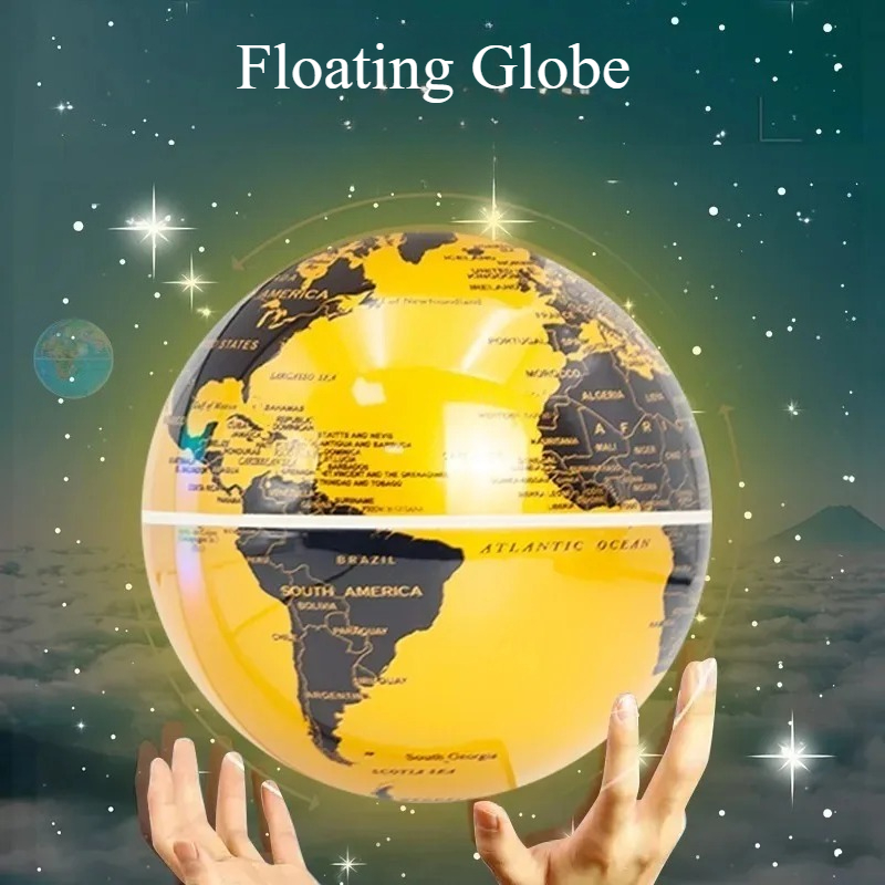 Office Productivity Tech - Globo Magnético Flutuante com Luz LED,