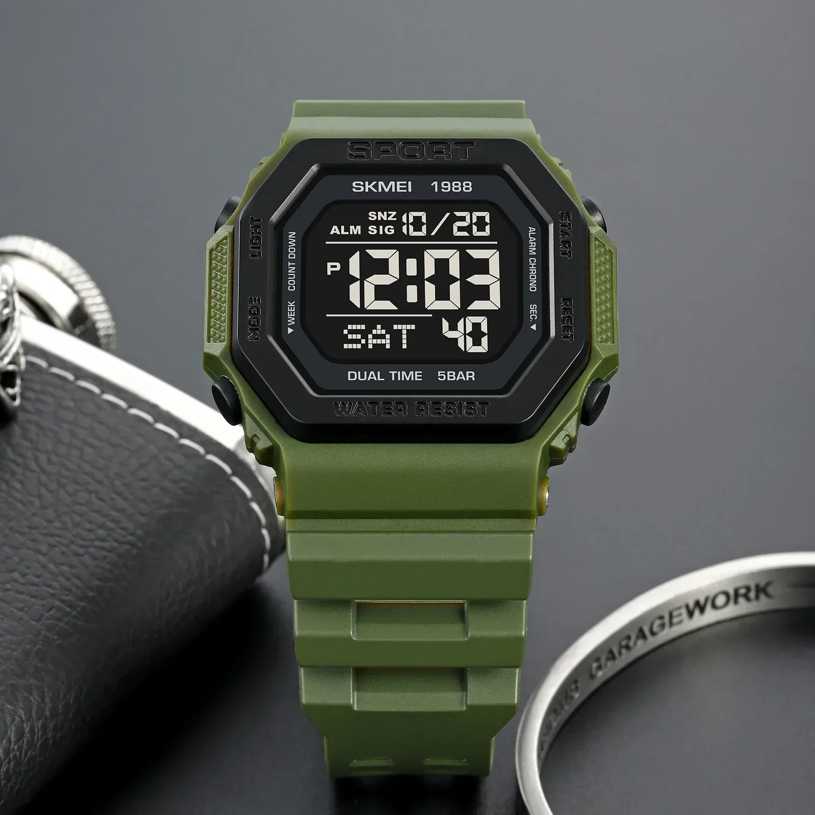 Skmei 1988, relógio militar ma - Digital Timer Countdown avaliação e preço