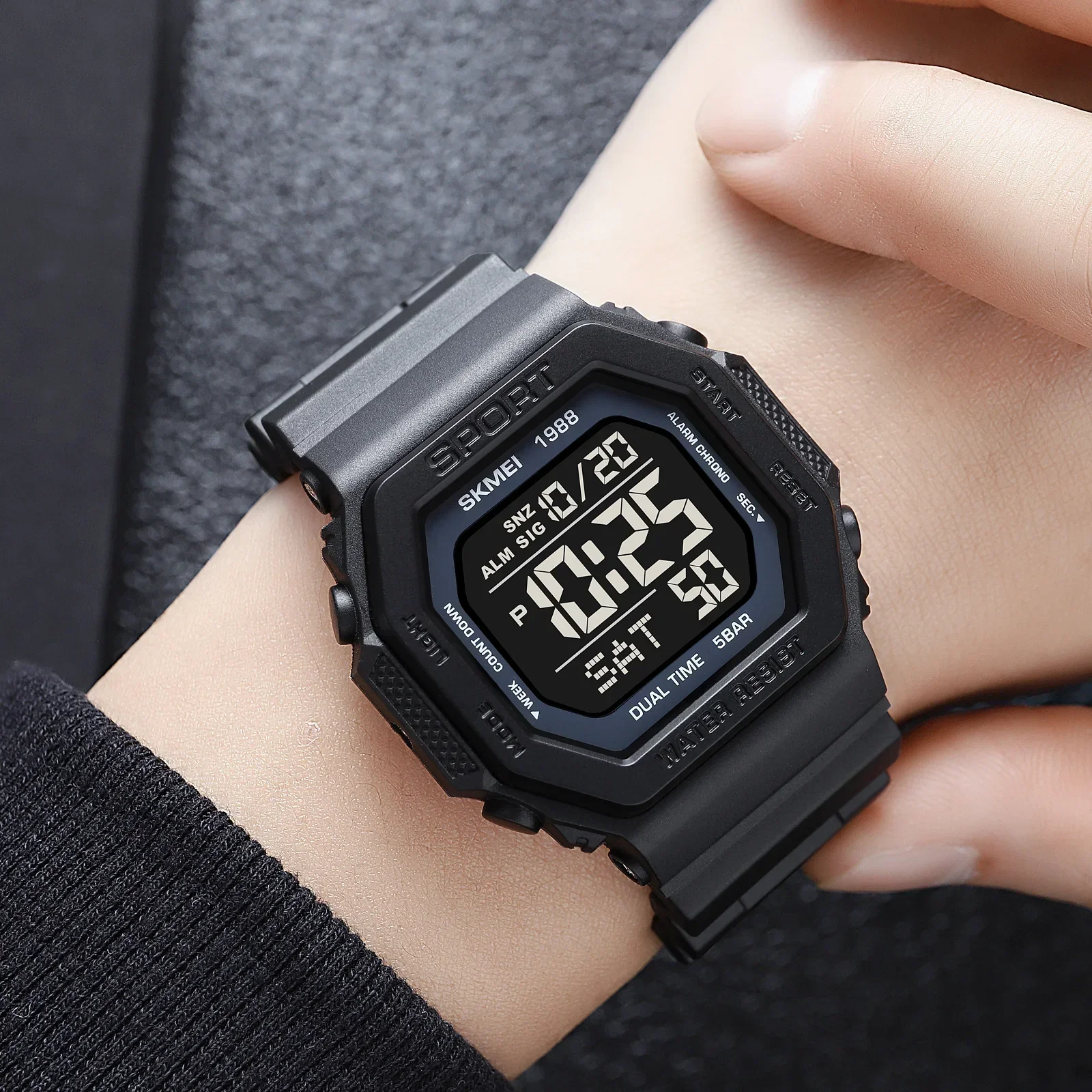 Skmei 1988, relógio militar ma - Digital Timer Countdown avaliação e preço